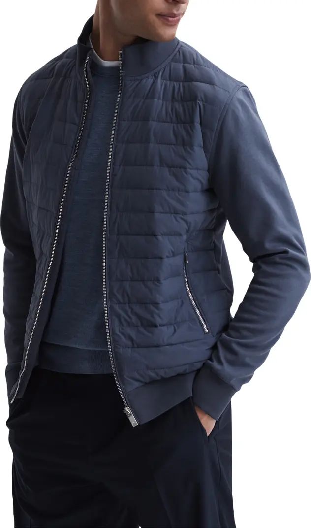 Reiss Flintoff Quilted Hybrid Jacket | Nordstrom | Nordstrom