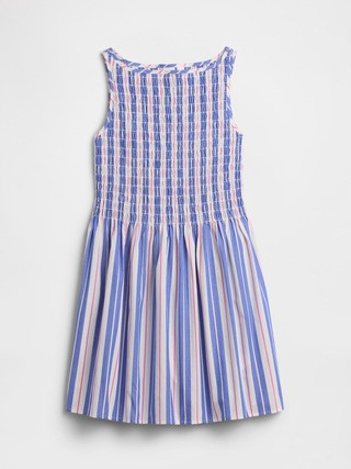 Kids Smocked Poplin Dress | Gap Factory