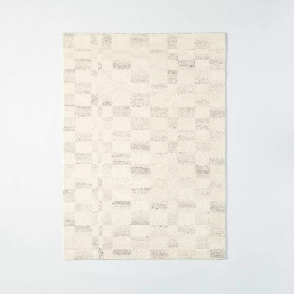 5'x7' Irregular Checkerboard Tufted Rug Cream - Threshold™ designed with Studio McGee | Target