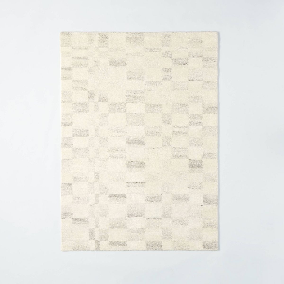 5'x7' Irregular Checkerboard Tufted Rug Cream - Threshold™ designed with Studio McGee | Target