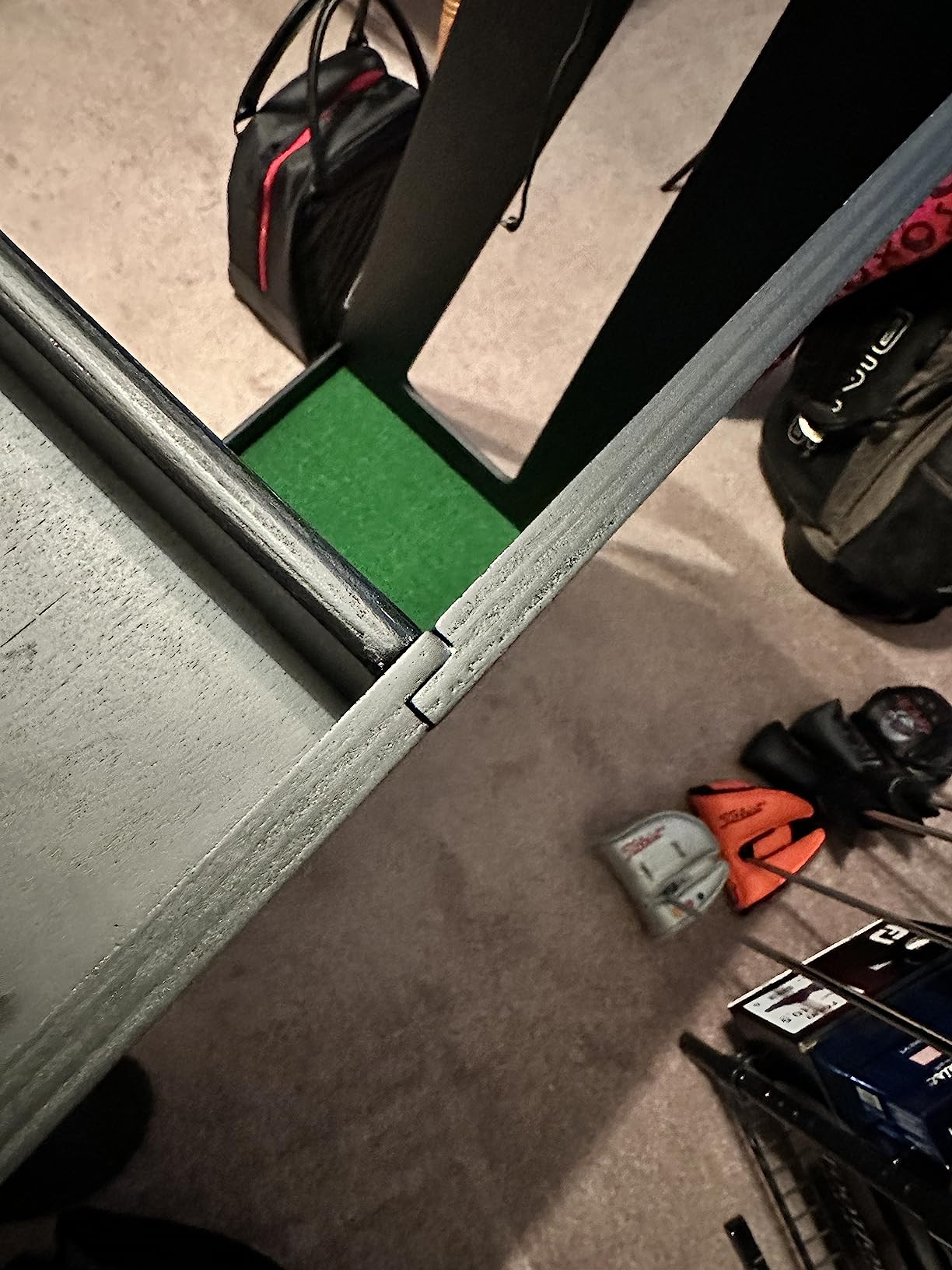 GoSports Premium Wooden Golf Bag Organizer and Storage Rack - Black, White or Brown Finish | Amazon (US)