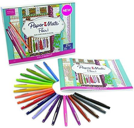 Prismacolor 1989556 Paper Mate Flair Felt Tip Pens, Medium Point, Assorted Colors, 20 Count with ... | Amazon (US)