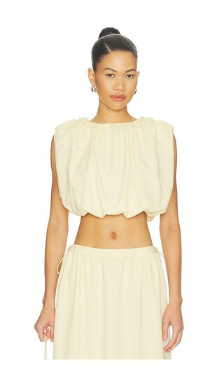 4th & Reckless Tayla Bubble Top in Yellow. - size L | Revolve Clothing (Global)