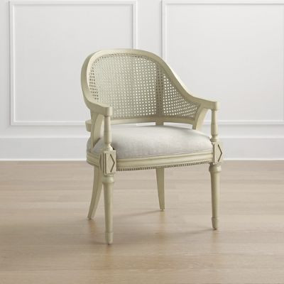 Beauvier Dining Chair with Handcarved Mahogany Frame & Handwoven Caning | Frontgate