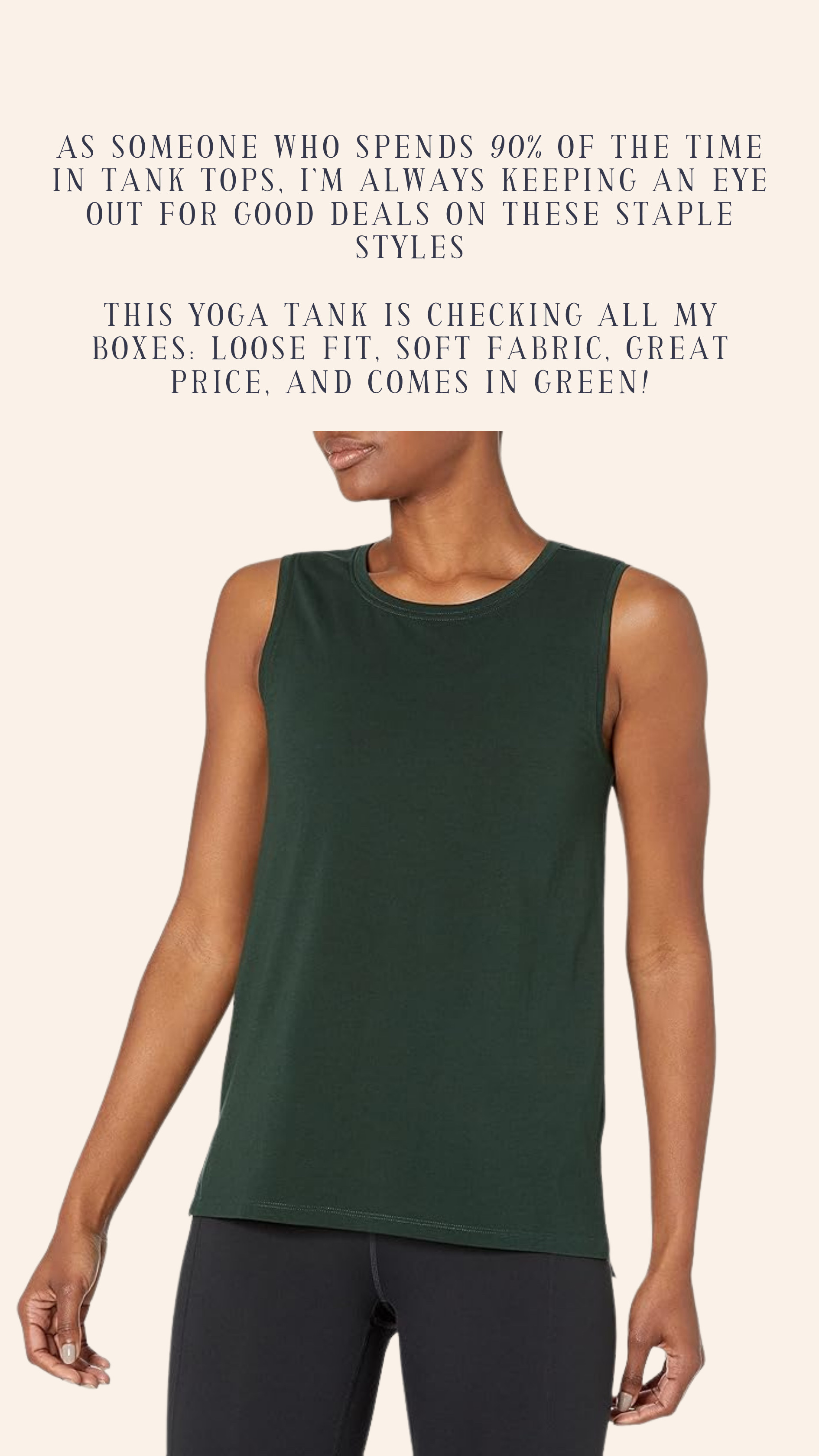 As someone who spends 90% of the time in tank tops, I’m always keeping an eye out for good deals on these staple styles This Amazon yoga tank is checking all my boxes: loose fit, soft fabric, great price, and comes in green! 

 #LTKActive #LTKSaleAlert #LTKFindsUnder50