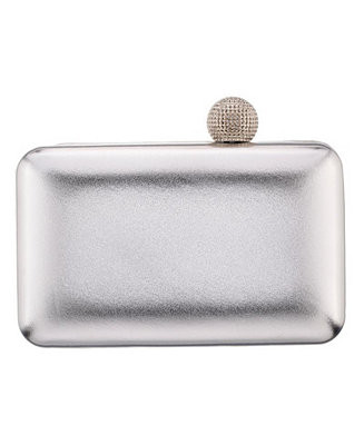 Nina Metallic Minaudiere Handbag with Crystal Clasp - Macy's | Macy's