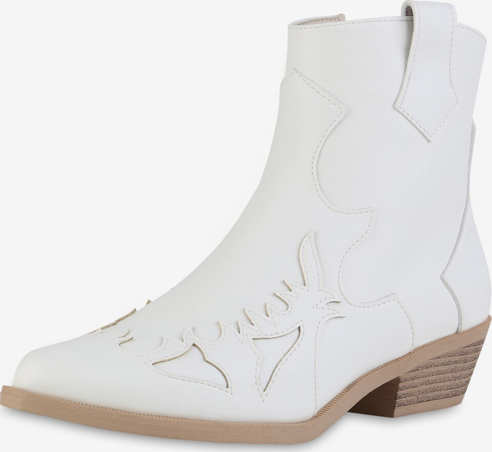 Van Hill Cowboystiefel 'Marilyn' in Weiß | ABOUT YOU | ABOUT YOU (DE)