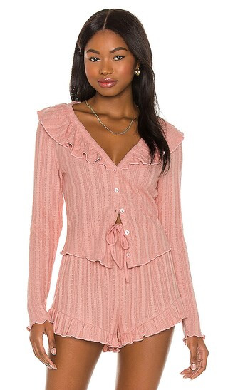 Coco Cardigan in Dusty Rose | Revolve Clothing (Global)