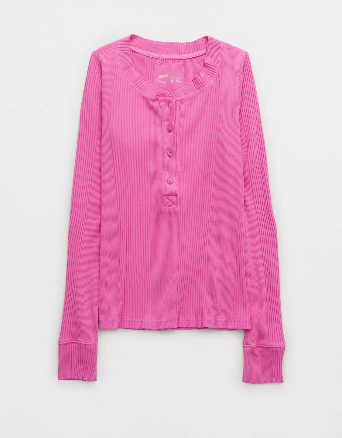 Aerie Road Trip Long Sleeve Henley T-Shirt | Aerie