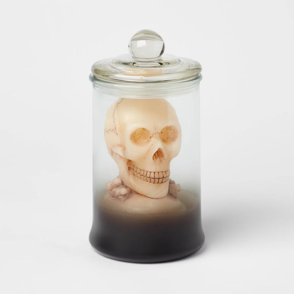 Lidded Glass Smokey Ombre Skull Jar Candle - Threshold™ | Target