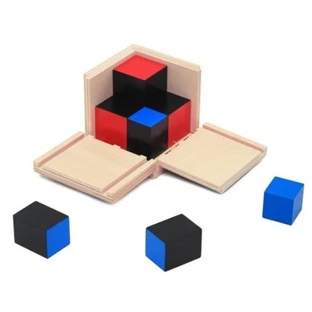 CENDER Kid Montessori Early Learning Algebra Mathematics Binomial Cube Set Wooden Toy | Walmart (US)