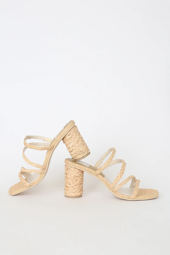 Nova Light Natural Raffia High Heel Sandals | Lulus (US)