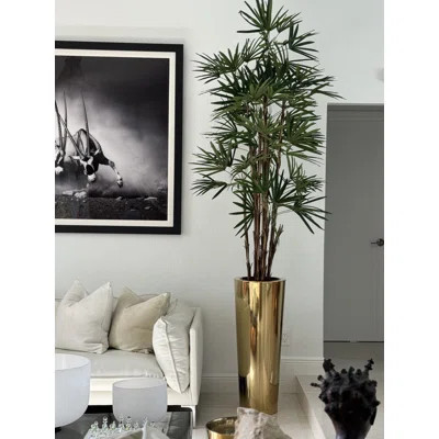 Lady Faux Pine Tree in Metal Planter | Wayfair North America