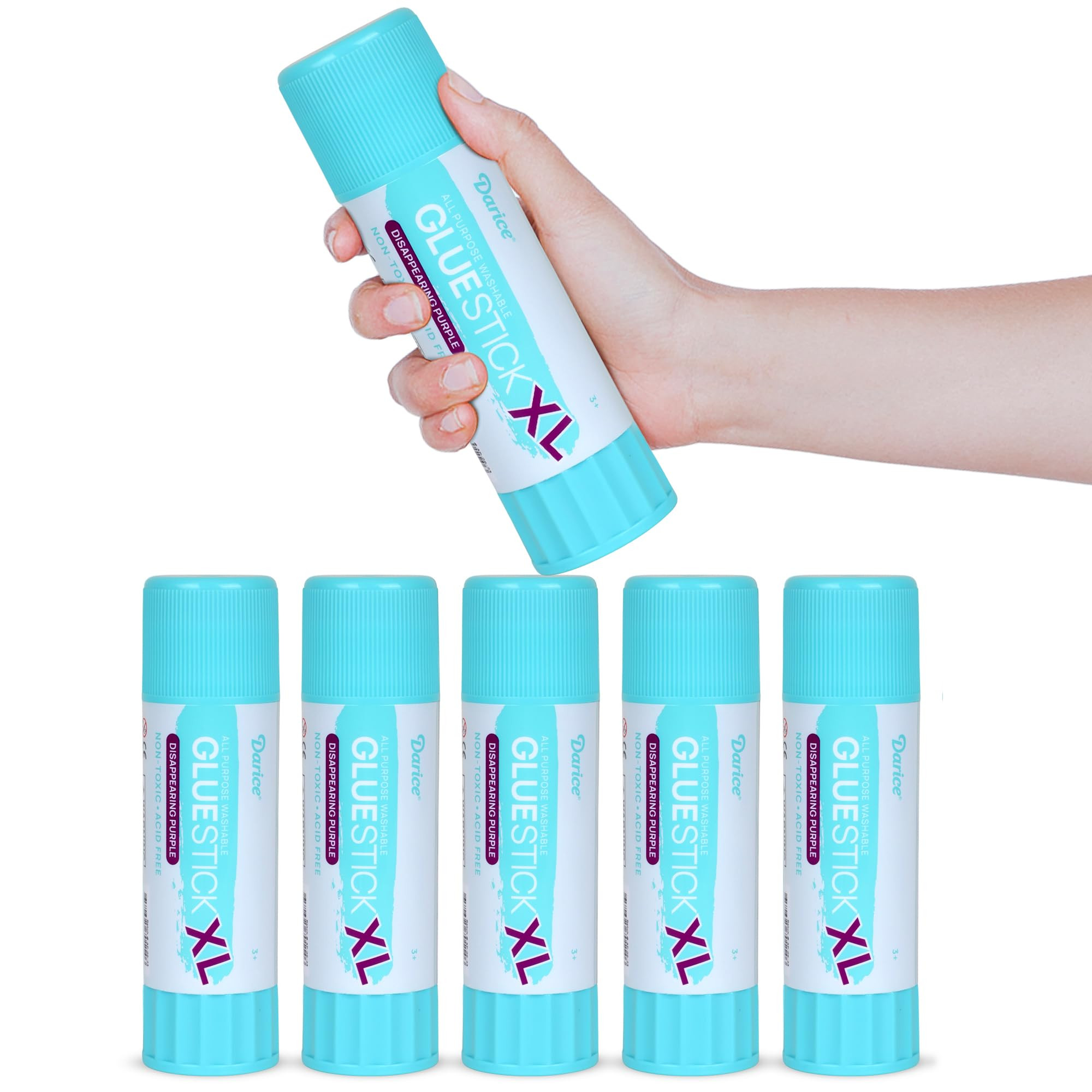 Darice Giant Disappearing Purple Glue Sticks, Large 115-gram Jumbo XL Glue Stick - Dries Clear, W... | Amazon (US)