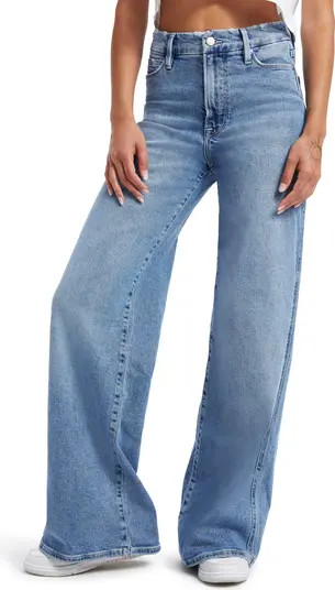 Good American Good Skate High Waist Wide Leg Jeans | Nordstrom | Nordstrom