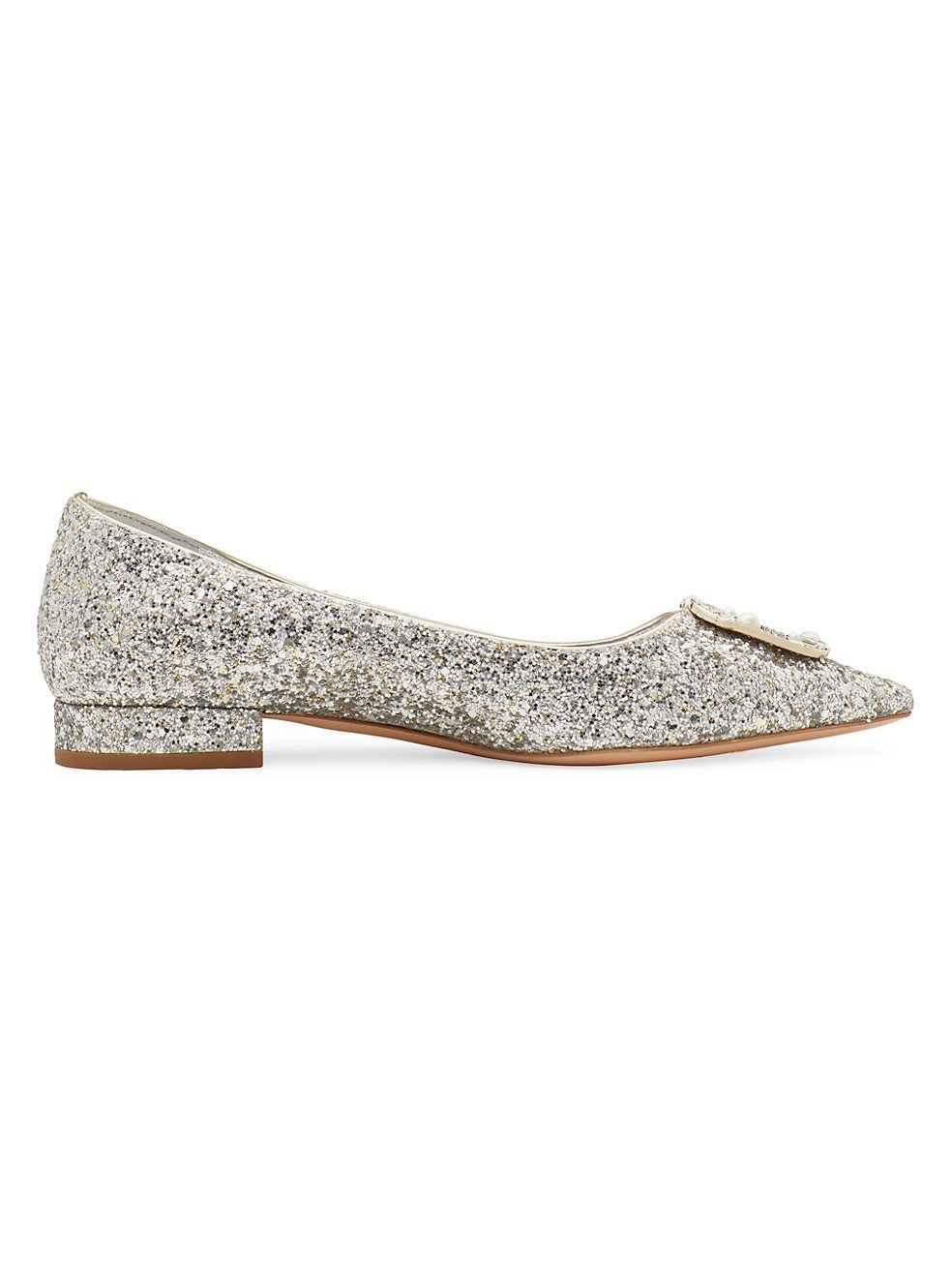 kate spade new york Buckle Up Glitter Flats | Saks Fifth Avenue