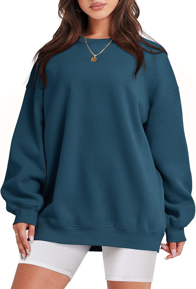 ANRABESS Oversized Sweatshirt for Women Fleece Long Sleeve Crewneck Casual Pullover Top Fall 2023... | Amazon (US)