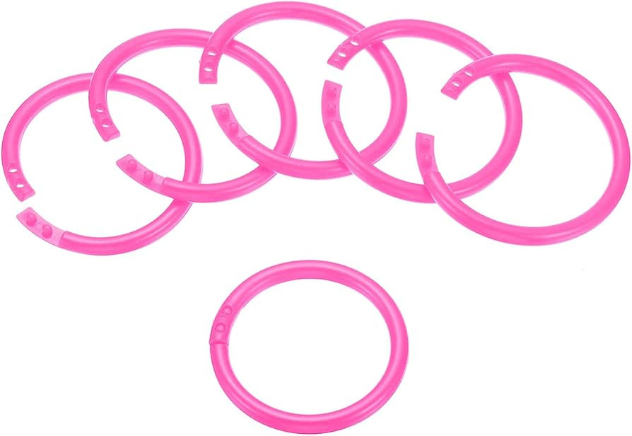 PATIKIL 2" OD 1.6" ID Loose Leaf Rings, 50 Pack Binder Ring Plastic O Rings for Book DIY Scrapboo... | Amazon (US)