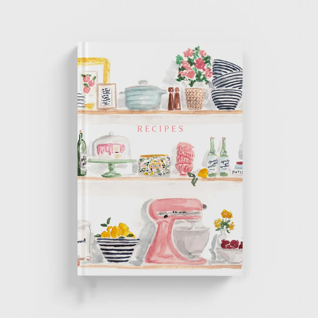 Kitchen Shelves Recipe Journal With Lined Pages - Notebook for Writing Recipes - Preppy Farmhouse... | Etsy (US)