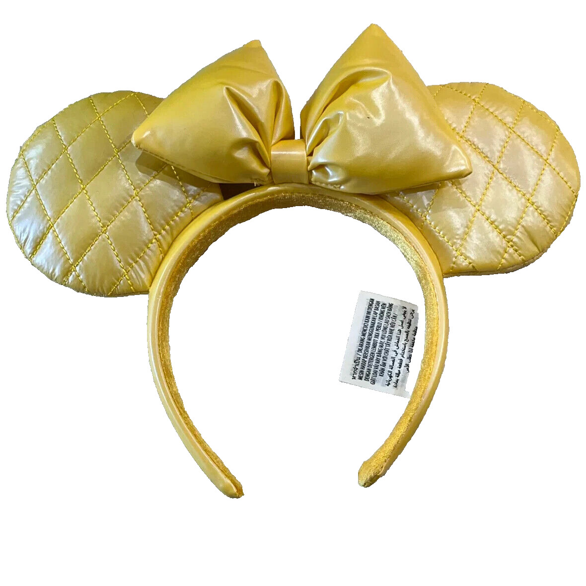 Cinderella 2023 Disney Parks Resort Yellow Quilted Minnie Mouse Ears Headband | eBay US