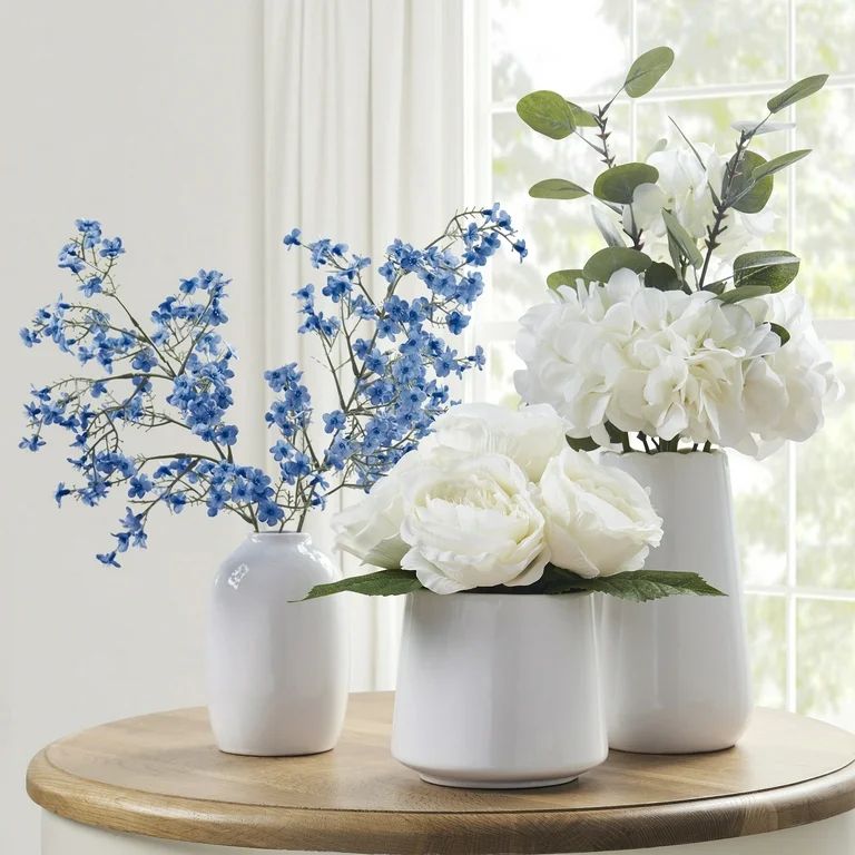 My Texas House Blue Faux Floral Springs in a Ceramic Vase, 16" Height - Walmart.com | Walmart (US)