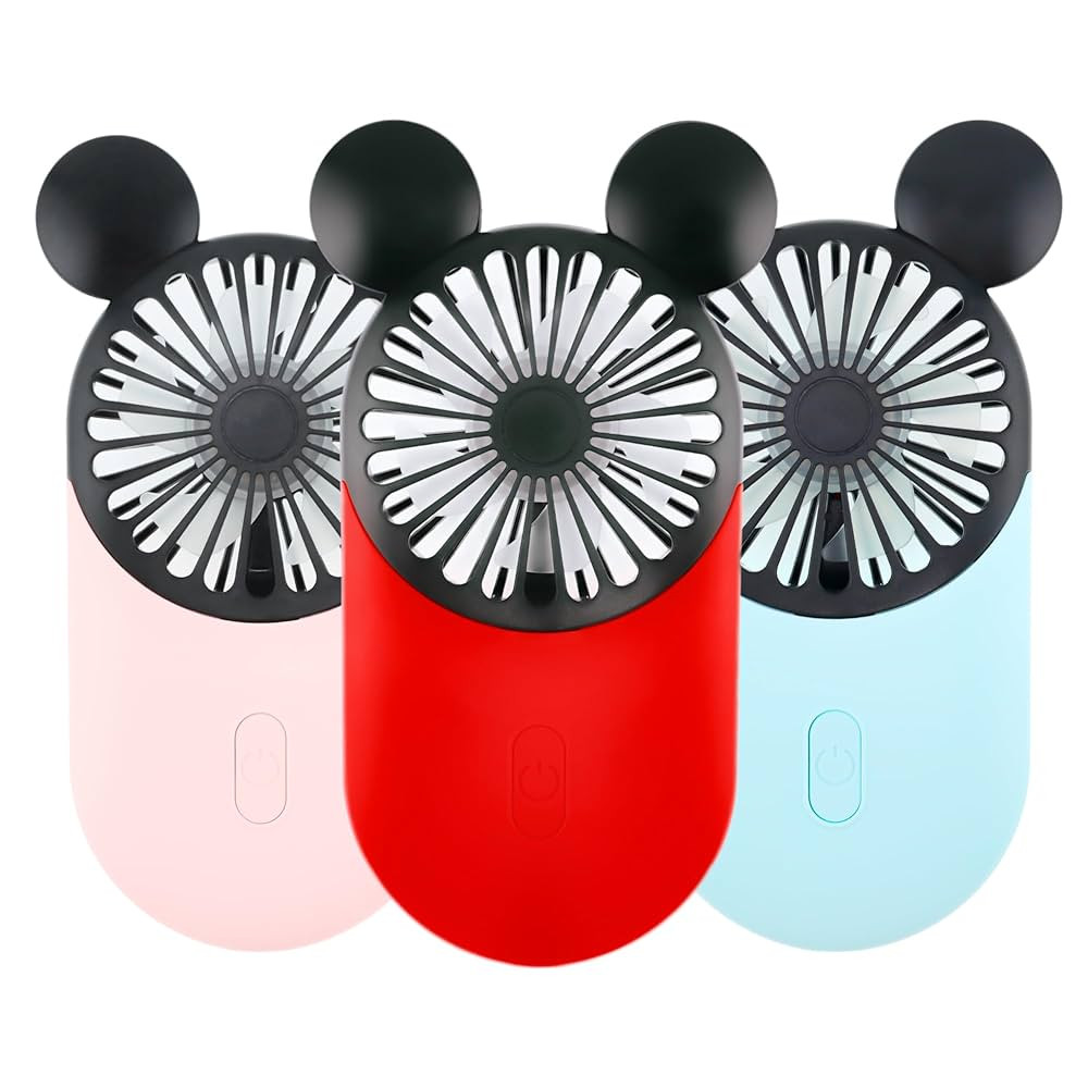 Cute Mouse Personal Mini Fan, Rechargeable Handheld USB Fan, 3 Adjustable Wind Speeds and Wearabl... | Amazon (US)