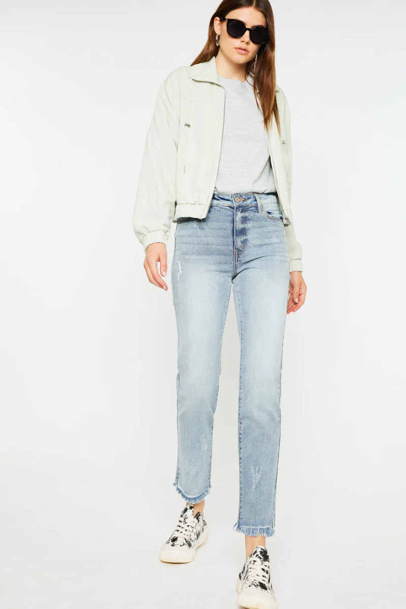 Muffy High Rise Straight Leg Jeans | Kancan USA