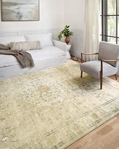 Loloi II Rosette ROS-05 Sand Traditional Area Rug 5'-0" x 7'-6" | Amazon (US)