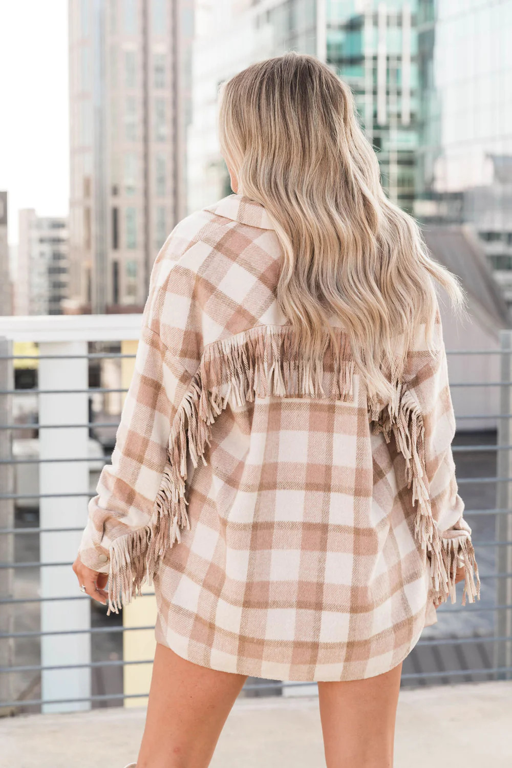 Nashville Pink And Beige Shacket - Krista X Pink Lily | Pink Lily