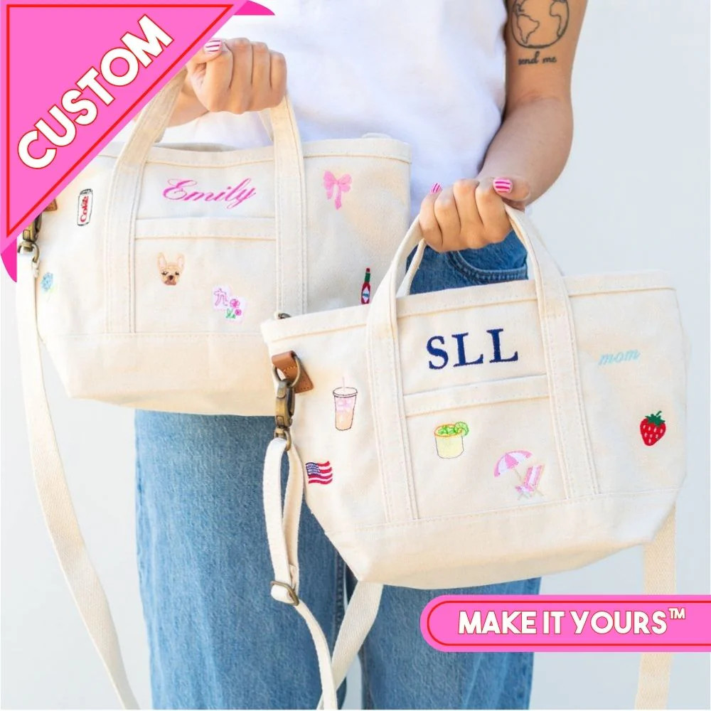 Make It Yours™ Spring Icon Crossbody Charm Tote | United Monograms