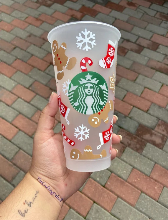 Personalized Christmas Gingerbread Starbucks 24oz Reusable Cold Cup | Etsy (US)