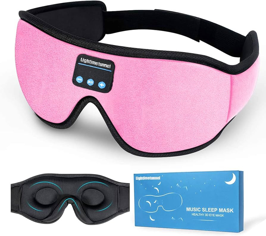Sleep Headphones, 3D Sleep Mask, LIGHTIMETUNNEL Washable Sleeping Headphones with Ultra Thin Ster... | Amazon (US)