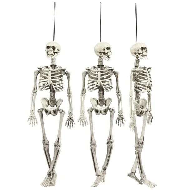 3-Pack Halloween Party Supplies, Realistic Plastic Skeleton Hanging for Haunted Houses, Pirate Th... | Walmart (US)