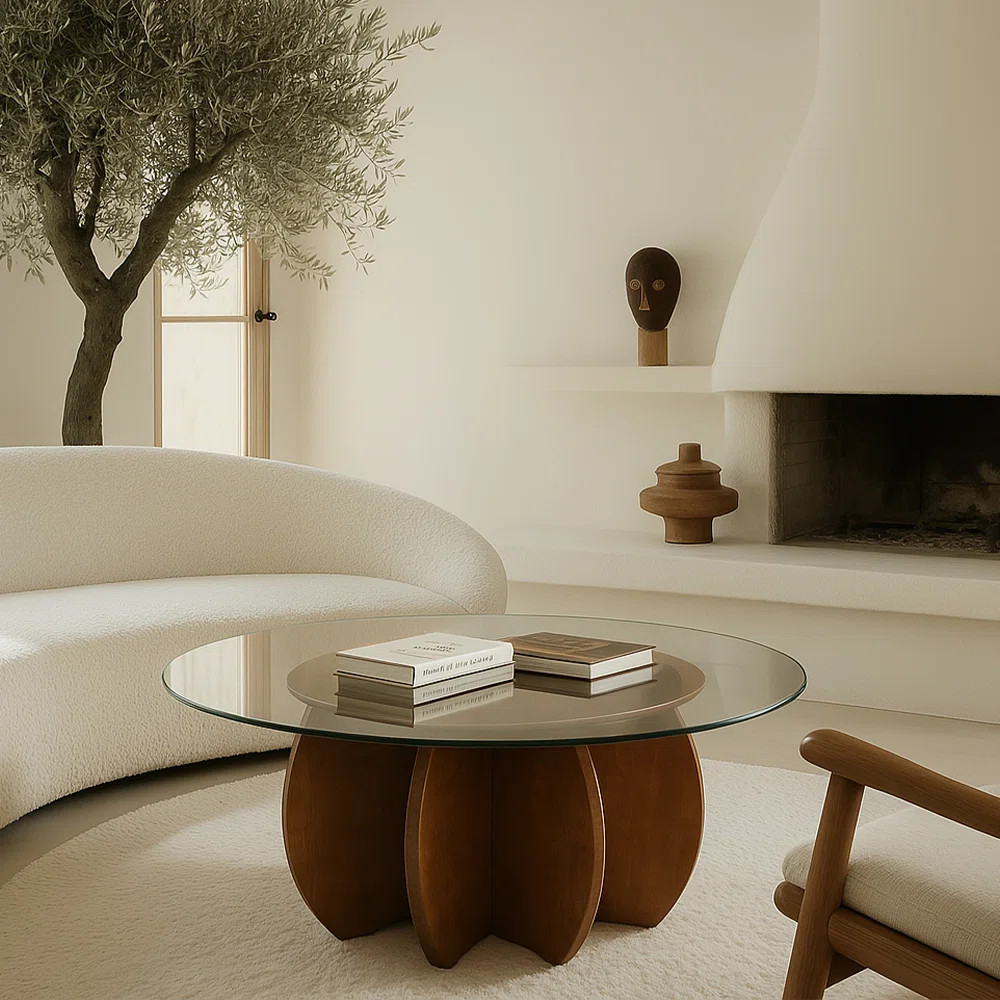 George Oliver Contemporary Art-Inspired Coffee Table With Geometric Base | Wayfair | Wayfair North America