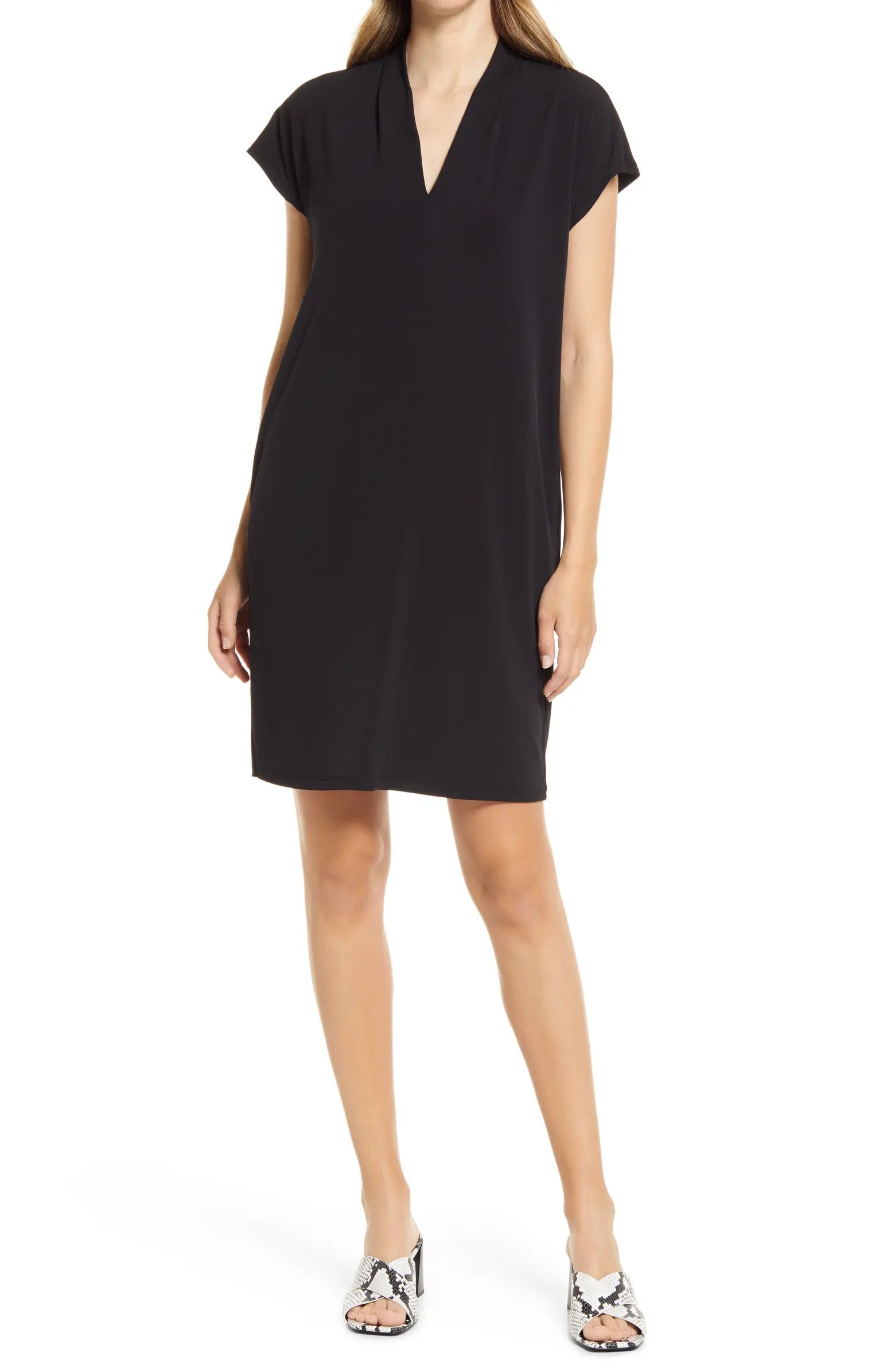 Pleat Detail Shift Dress | Nordstrom