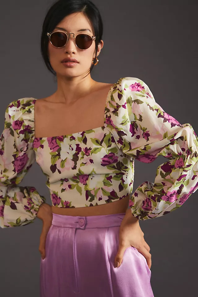 En Saison Smocked Crop Top | Anthropologie (US)