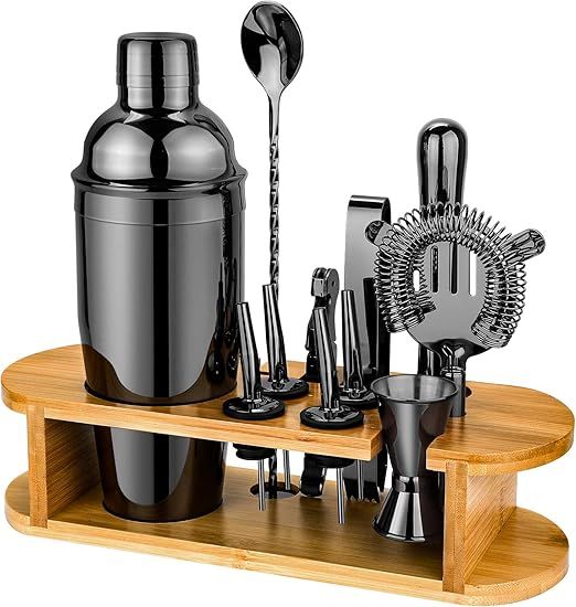 Gifts for Men Dad Cocktail Lovers, Cocktail Shaker Set Bartender Kit with 12-Piece Essential Bar ... | Amazon (US)