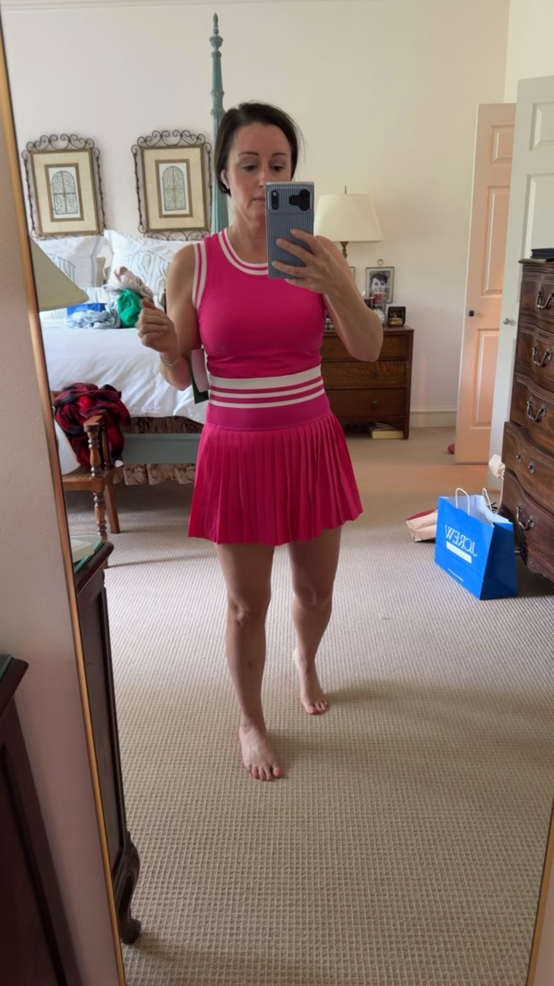 Pink tennis outfit. Athletic look

#LTKmomlife #LTKfitnessgoals #LTKootd
