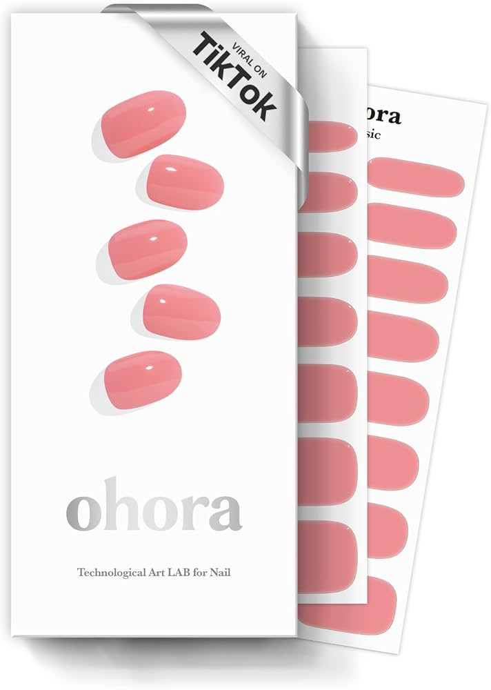 ohora Semi Cured Gel Nail Strips (N Cream Glow) - Pink, Solid, Works with Any UV/LED Lamps, Salon... | Amazon (US)