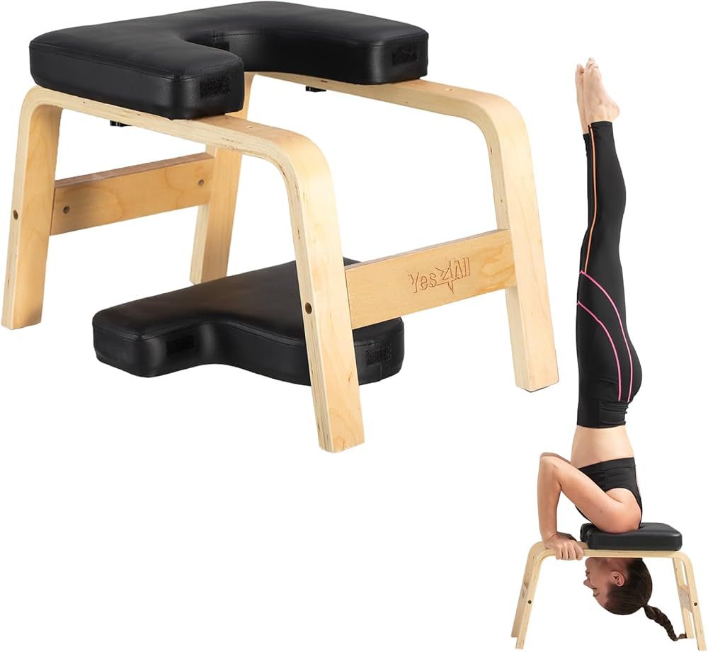 Yes4All Yoga Headstand Bench, Yoga Inversion Chair for Core Strengthening- Black | Amazon (US)