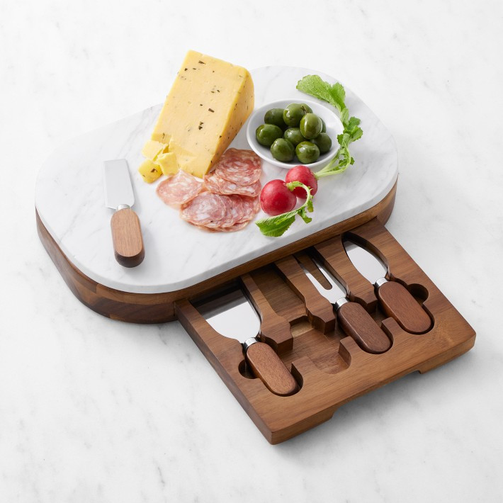 Marble Cheese Board Set with Knives | Williams-Sonoma