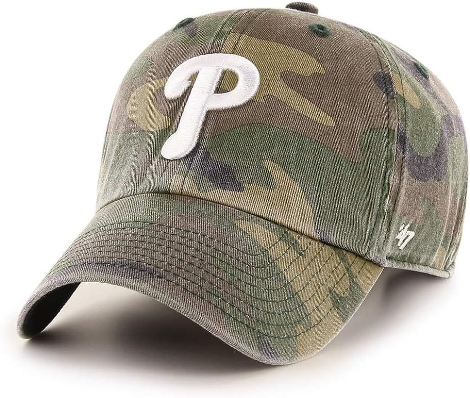 '47 MLB Camo Clean Up Adjustable Hat, Adult One Size Fits All (Philadelphia Phillies Camo) | Amazon (US)