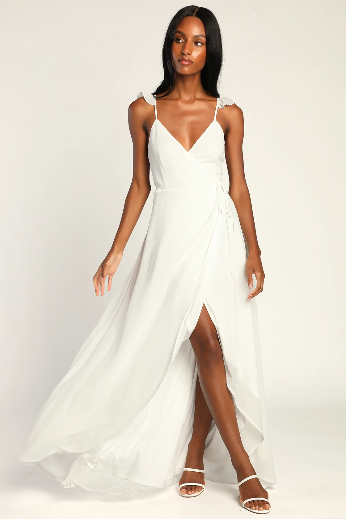 Here's to Us White High-Low Wrap Dress | Lulus (US)