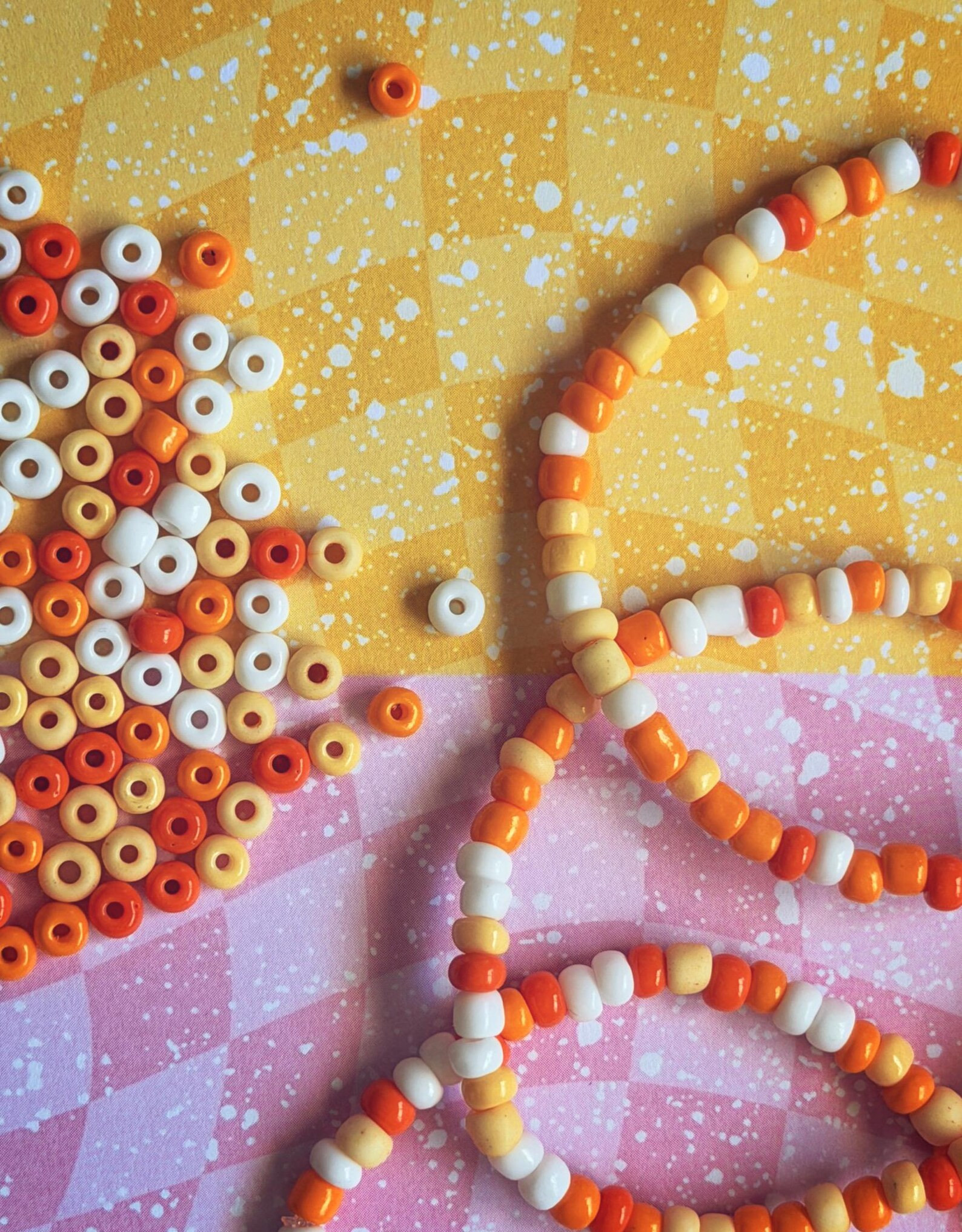 Dreamsicle Beaded Bracelet | Orange, Yellow Seed Bead Stacker | Etsy (Global)