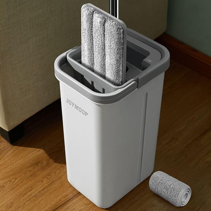 JOYMOOP Microfiber Flat Mop and Bucket System, Mops for Floor Cleaning and Wall Cleaner, Hardwood... | Amazon (US)