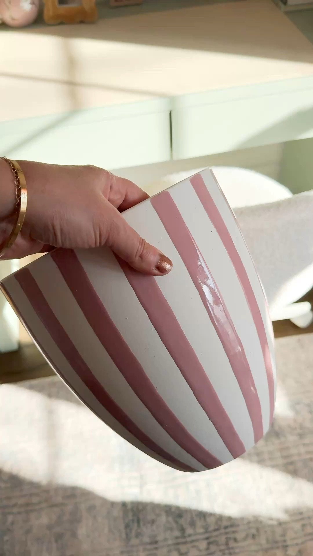 How pretty is this striped waste basket from @Anthropologie ?! Grabbed it for Ava’s room and it’s even cuter in person. Also comes in blue!! 

#LTKKids #LTKHome #LTKdayinmylife