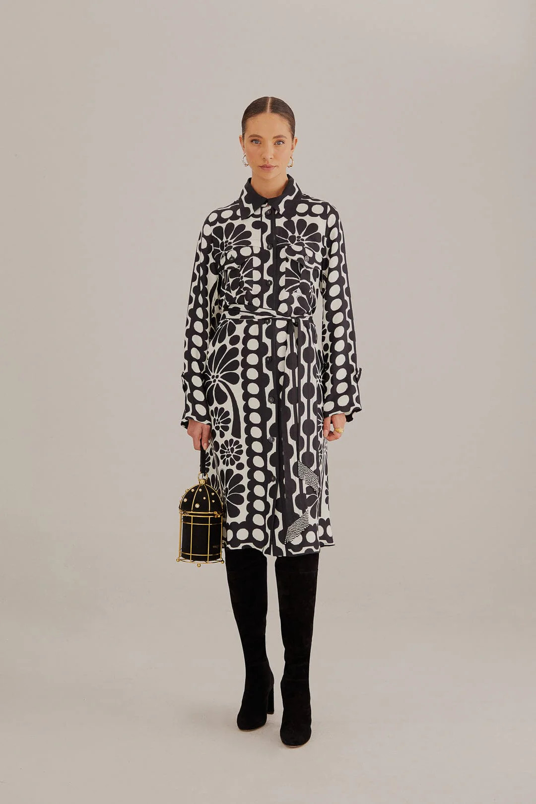 Black Palermo Lenzing™ Ecovero™ Viscose Chemise | FarmRio (US)