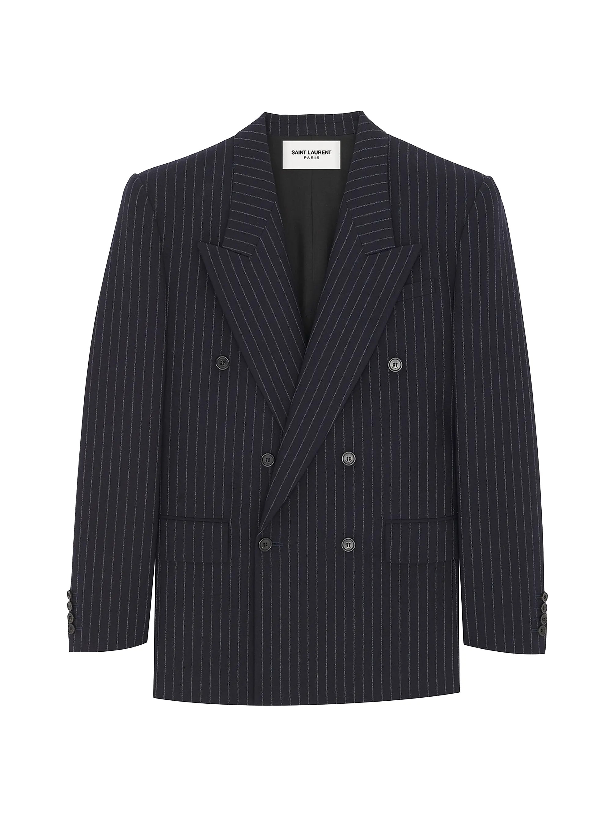 Oversized Blazer In Striped Wool Flannel | Saks Fifth Avenue