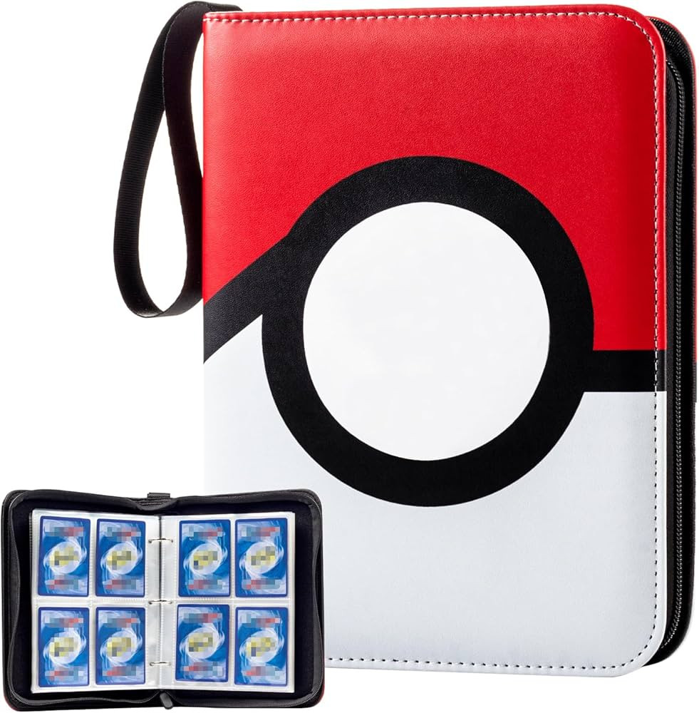 4 Pocket Card Binder for 400 Standard Trading Cards, Trading Card Album Folder with Zipper for Sp... | Amazon (US)