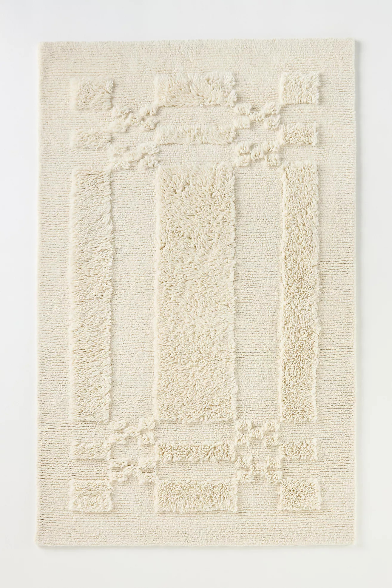 Florine Hand-Tufted Wool Shag Sculpted Rug | Anthropologie (US)